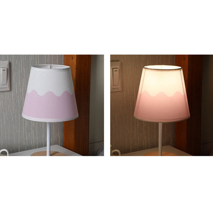 Nordic Vintage Fabric Cone Solid Wood LED Table Lamp | Kalsten