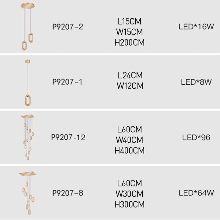 Nordic Modern Zinc Alloy LED Pendant Light For Living Room | Kalsten