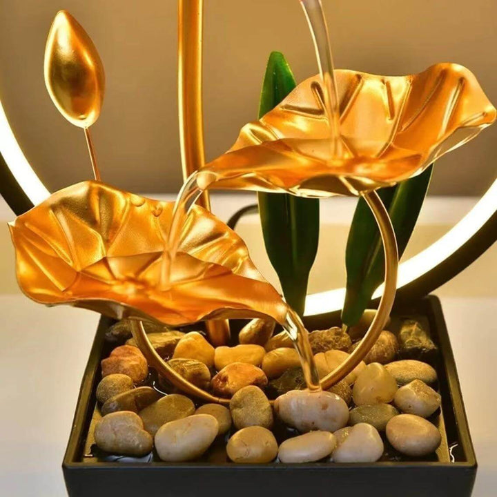 Flowing Water Ornaments Circulating Amp Ring Living Room TV Cabinet Night Light Decoration | Kalsten