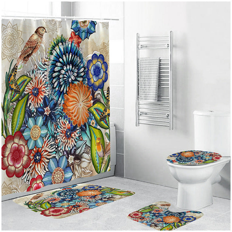 Artistic Floral Bath Decor Set Kalsten