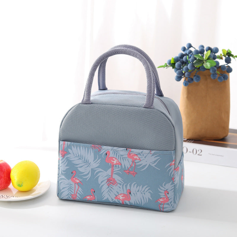 Insulated lunch bag with trendy flamingo pattern Kalsten