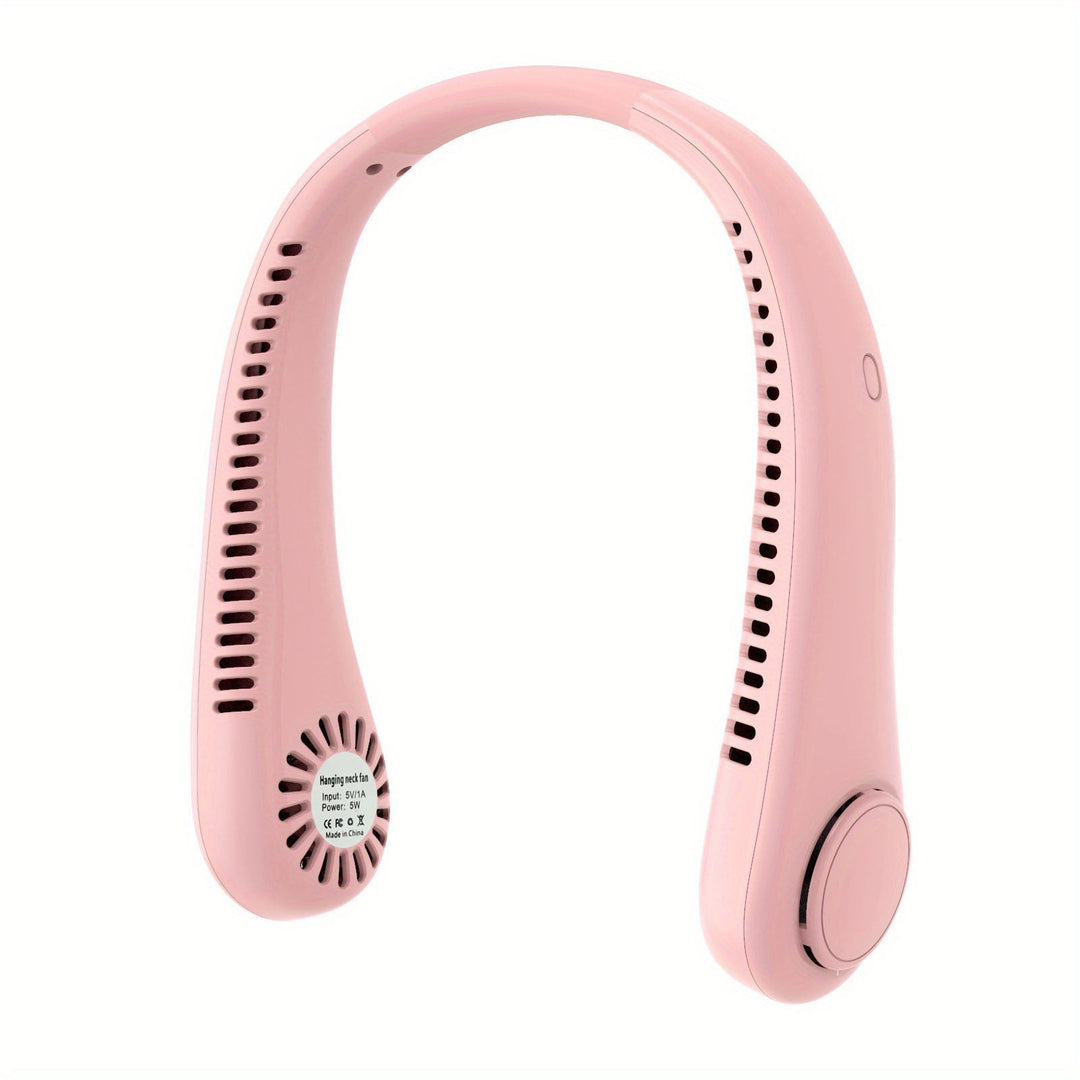 1pc Portable Neck Fan Electric Wireless Fan Rechargeable USB Mini Fan Bladeless Personal Fan Hanging Neck Cooler For Outdoor Sports | Kalsten