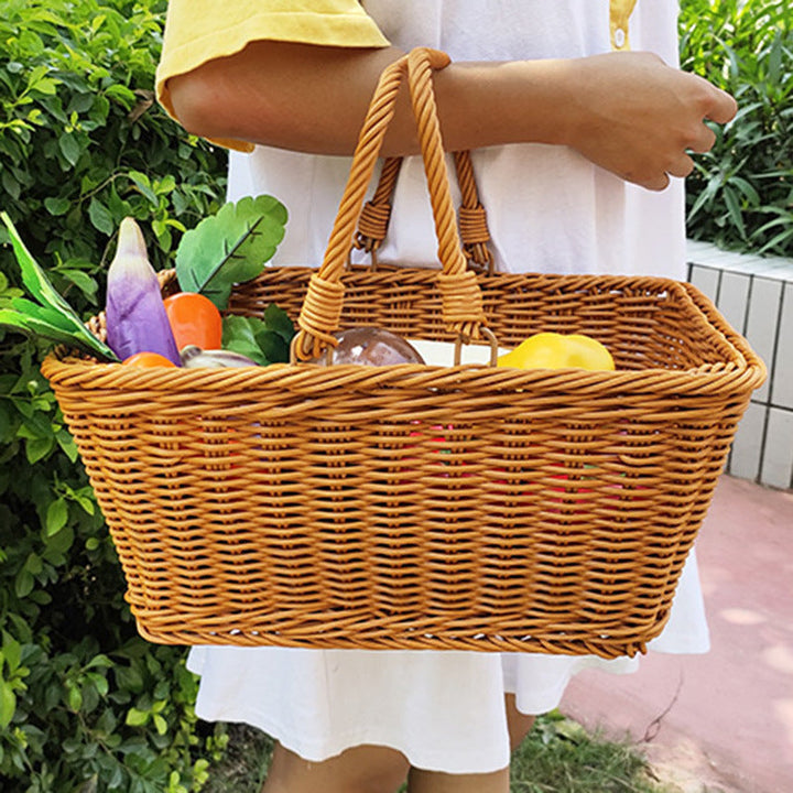 Ladies Elegant Hand Basket made of Woven Material Kalsten