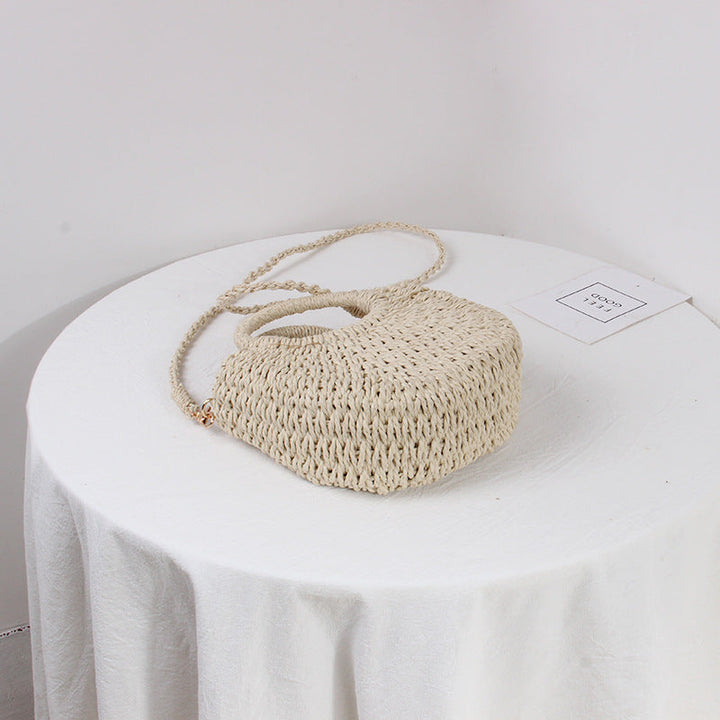 Braided Mini Handbag with Round Carrying Handles Kalsten