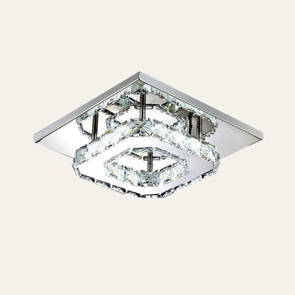 Skanto | Modern Crystal LED Flush Mount Ceiling Light