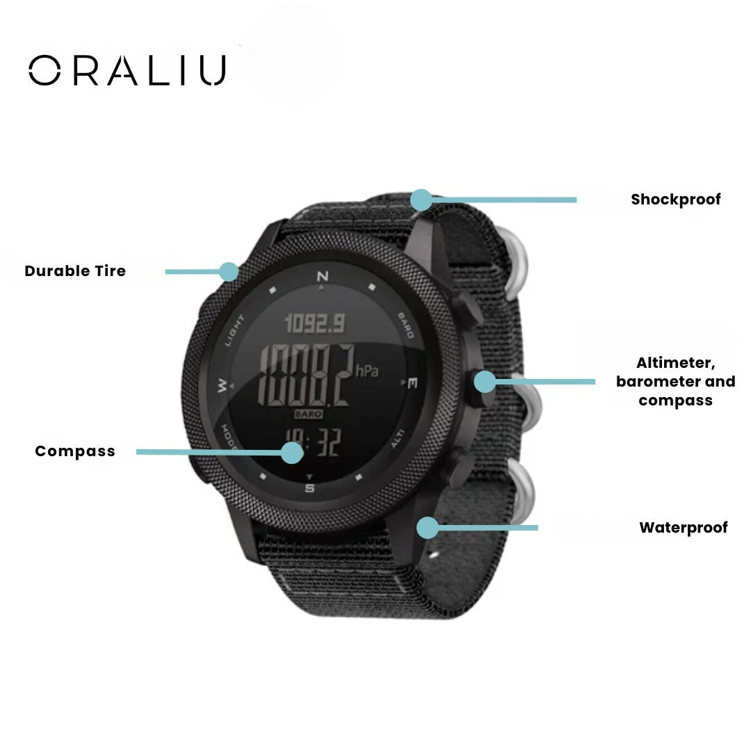 Skanto | Outdoor Sports Watch – Waterproof 50M, Barometer, Altimeter & Compass