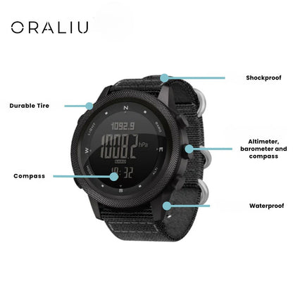 Skanto | Outdoor Sports Watch – Waterproof 50M, Barometer, Altimeter & Compass