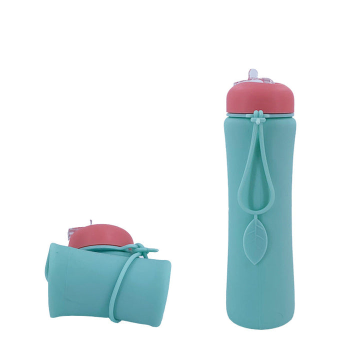 Ladies Foldable Silicone Drinking Bottle with Practical Carrying Strap Kalsten