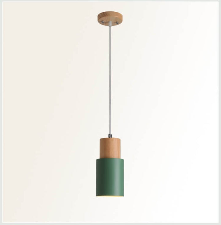 Pendant Light Metal Wood 4.3 in Colorful Adjustable Living Room Restaurant Bar Café Lighting | Kalsten