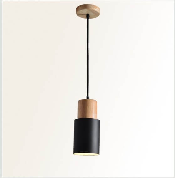 Pendant Light Metal Wood 4.3 in Colorful Adjustable Living Room Restaurant Bar Café Lighting | Kalsten