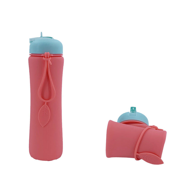 Ladies Foldable Silicone Drinking Bottle with Practical Carrying Strap Kalsten