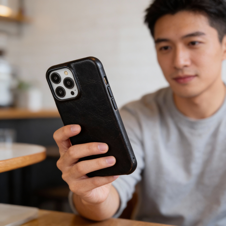 Kalsten | Oil Wax Genuine Leather Apple iPhone Case