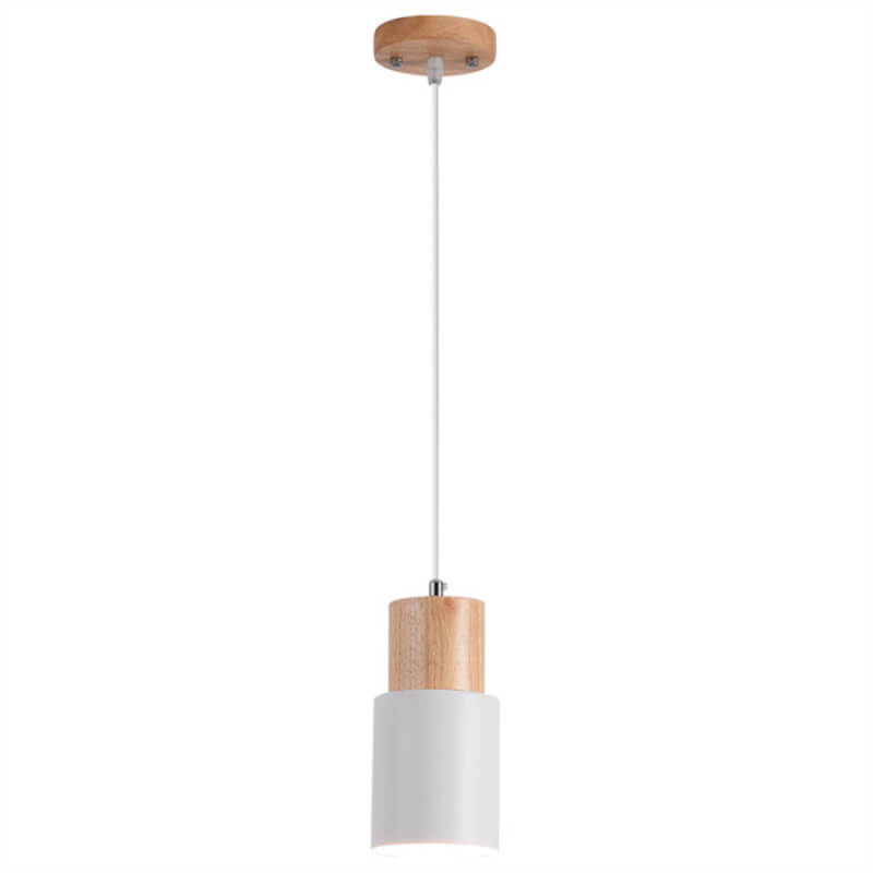 Pendant Light Metal Wood 4.3 in Colorful Adjustable Living Room Restaurant Bar Café Lighting | Kalsten