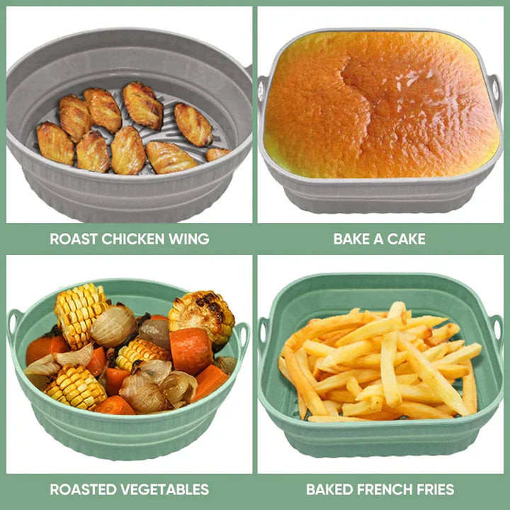 Air Fryer Silicone Grill Pan Reusable Baking Tray | Kalsten