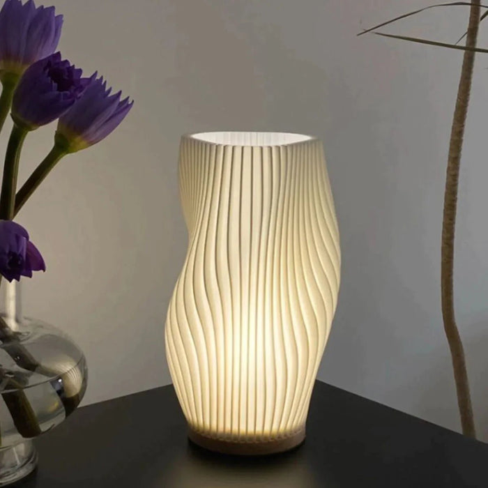 Wavecrest Table Lamp – Soft Glow Designer Lamp with Dimmable Warm & Natural White Light | Kalsten