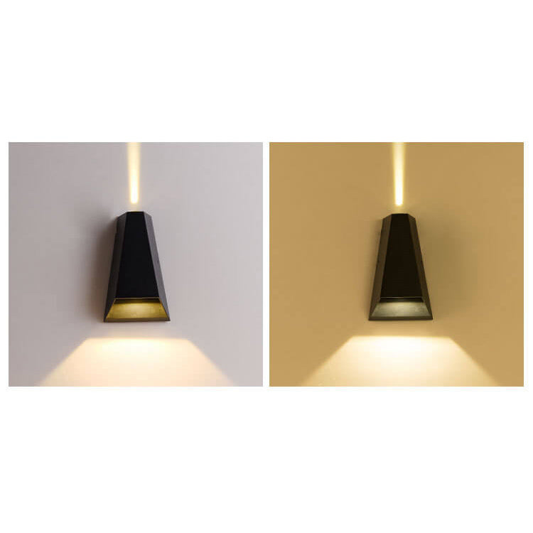 Modern Creative Trapezoid Up and Down Illuminated LED Outdoor Wall Sconce Lamp | Kalsten