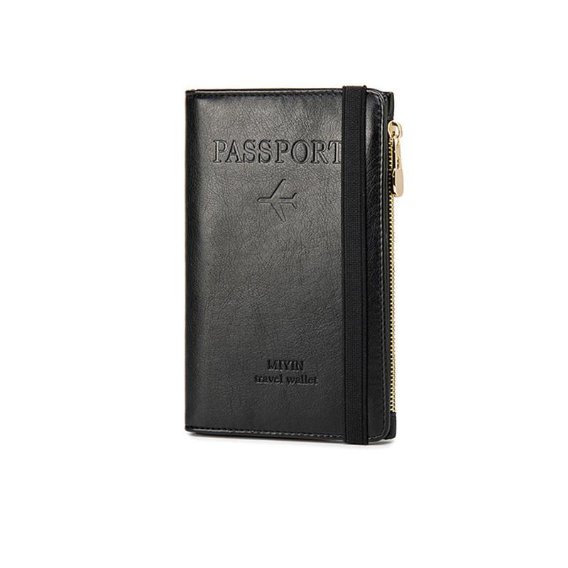 Men's Leather Passport Wallet with RFID Blocking | Kalsten