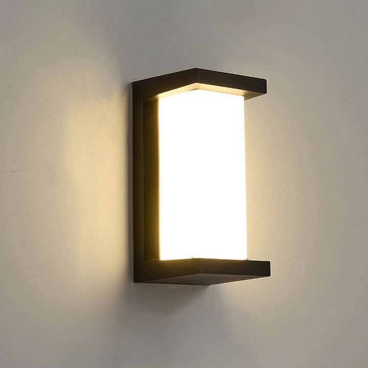 Modern Creative Geometry Aluminum Outdoor Waterproof LED Wall Sconce Lamp | Kalsten