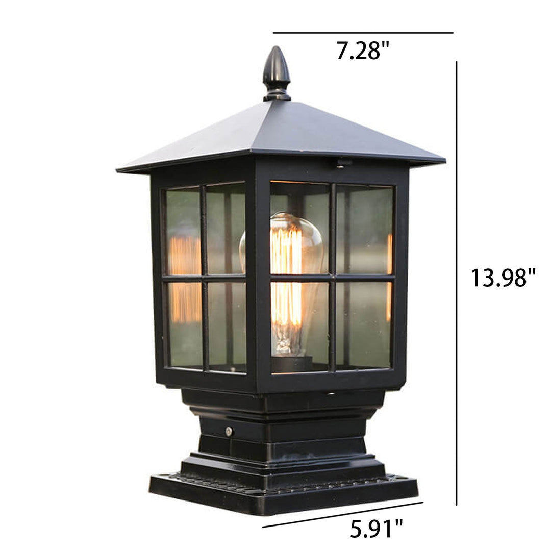 European Outdoor Column Lantern Waterproof  Rustproof 1-Light Patio Light | Kalsten