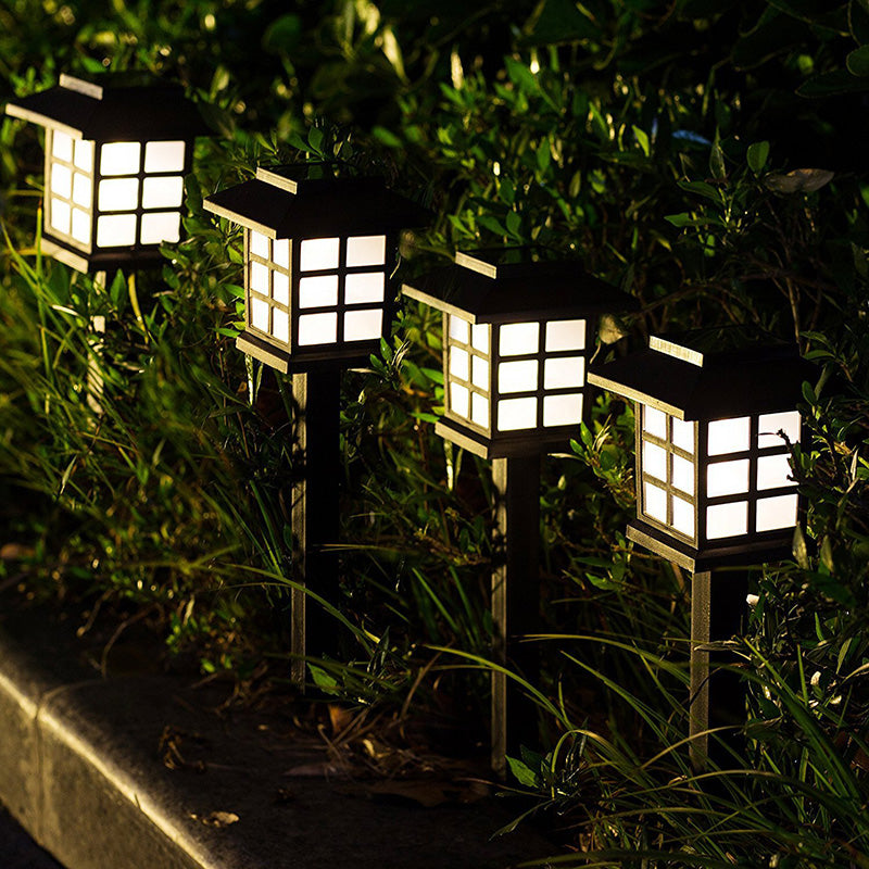 Traditional European Waterproof Solar ABS PC Plastic Rectangular LED Landscape Lighting For Garden | Kalsten
