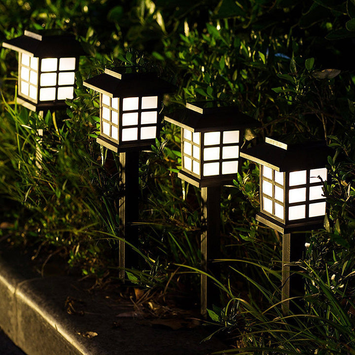 Traditional European Waterproof Solar ABS PC Plastic Rectangular LED Landscape Lighting For Garden | Kalsten