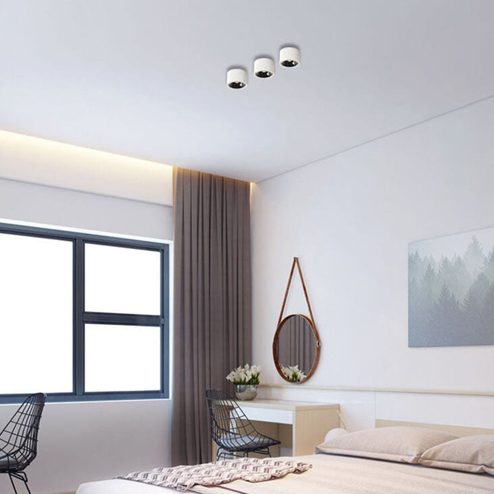 Flush Mount Ceiling Light Aluminum 3.7 in Small 12W Modern Hallway Bedroom Living Room LED Fixture | Kalsten
