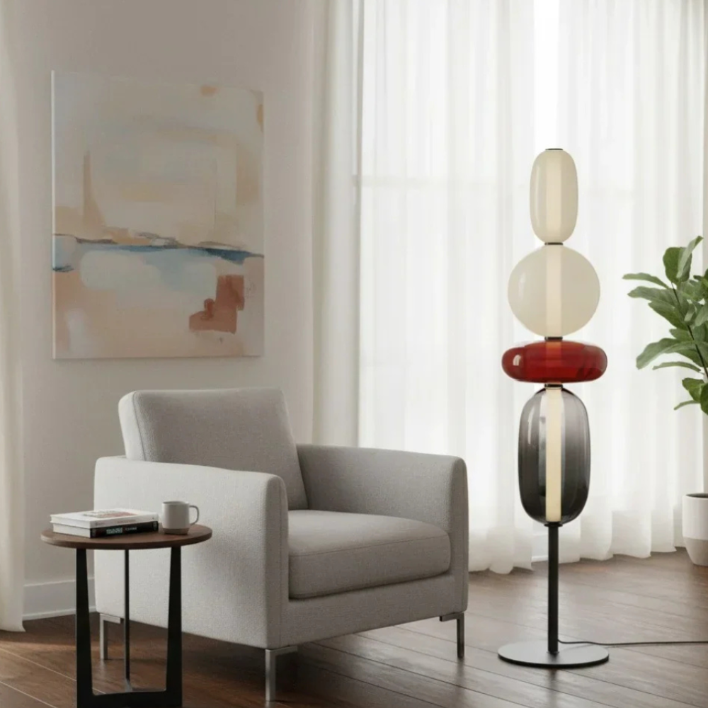 Solenne Sculptural Glass LED Floor Lamp