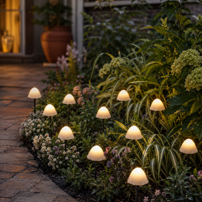 MushroomGlow Solar String Lights