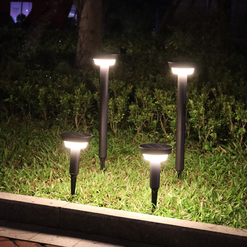 Modern Simplicity Waterproof Solar Round Aluminum Acrylic Outdoor Lights For Garden | Kalsten
