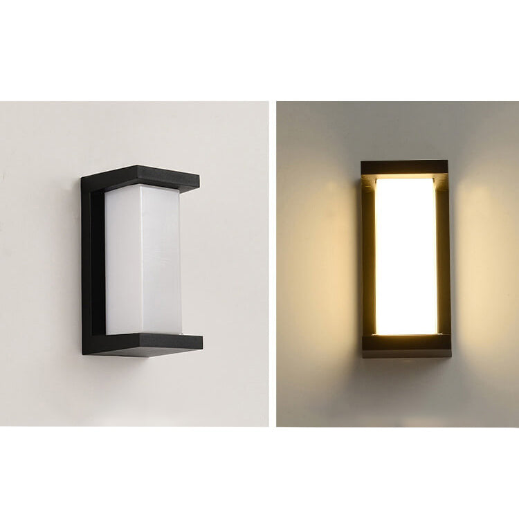 Modern Creative Geometry Aluminum Outdoor Waterproof LED Wall Sconce Lamp | Kalsten