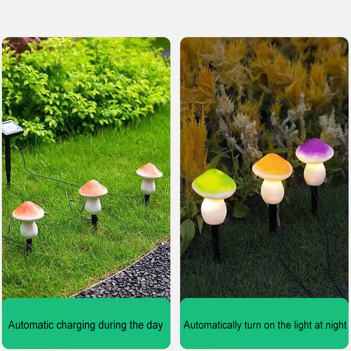 Solar Outdoor Resin Mushroom LED Garden Ground Insert Decorative Landscape Light | Kalsten