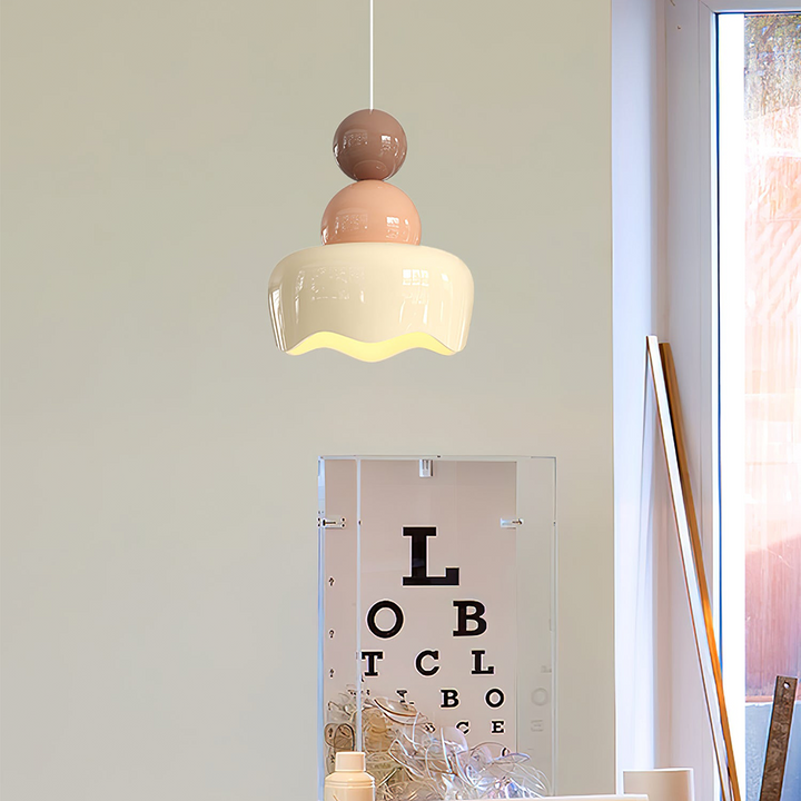 Cream Sunny Bedroom Bedside Pendant Lamp | Kalsten