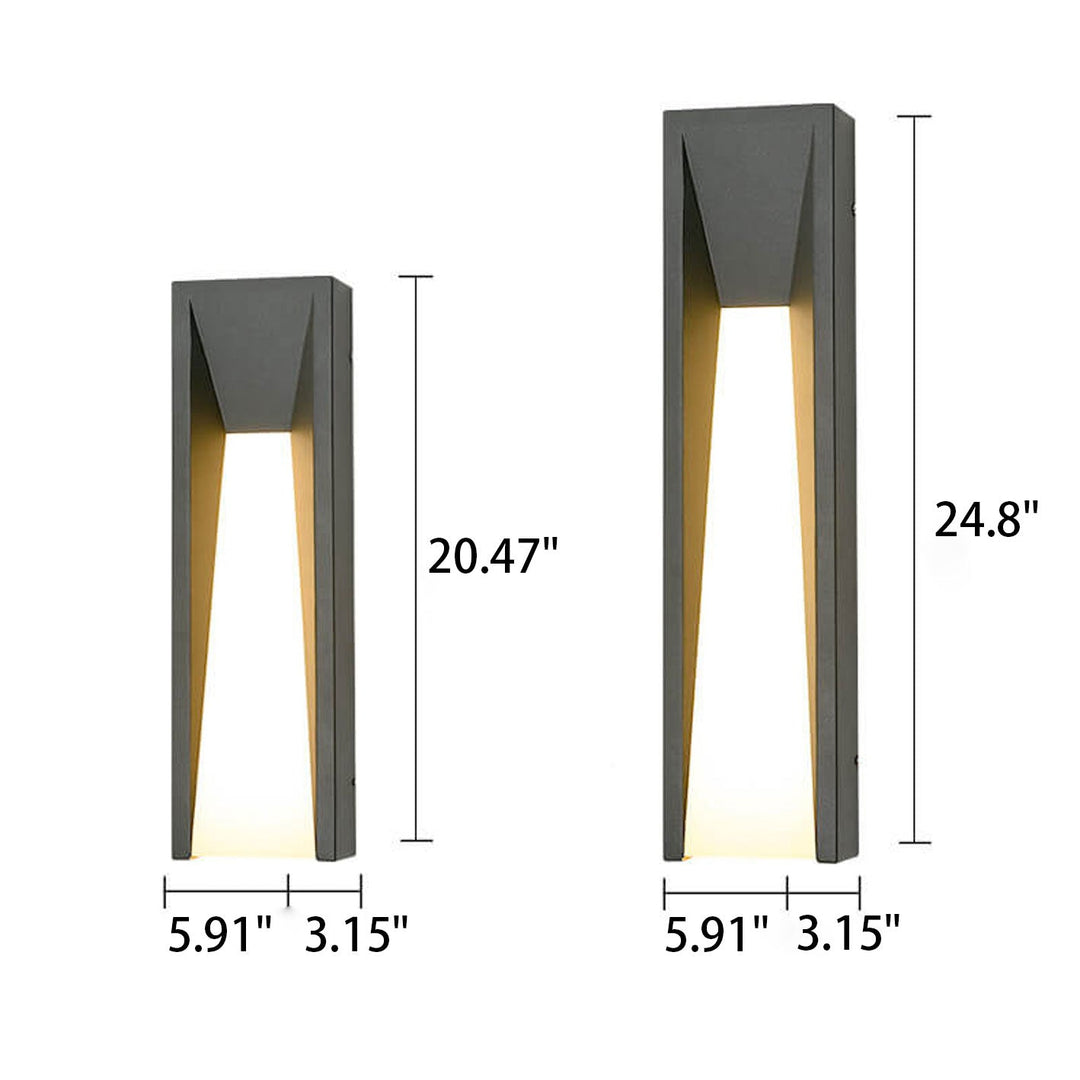 Waterproof Simple Strip Design LED Outdoor Wall Sconce Lamp | Kalsten