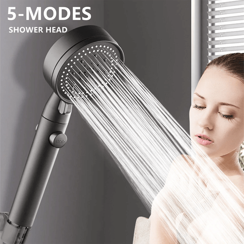 FlowControl Showerhead with 5 settings and push button | Kalsten