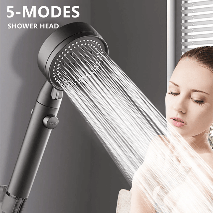 FlowControl Showerhead with 5 settings and push button | Kalsten