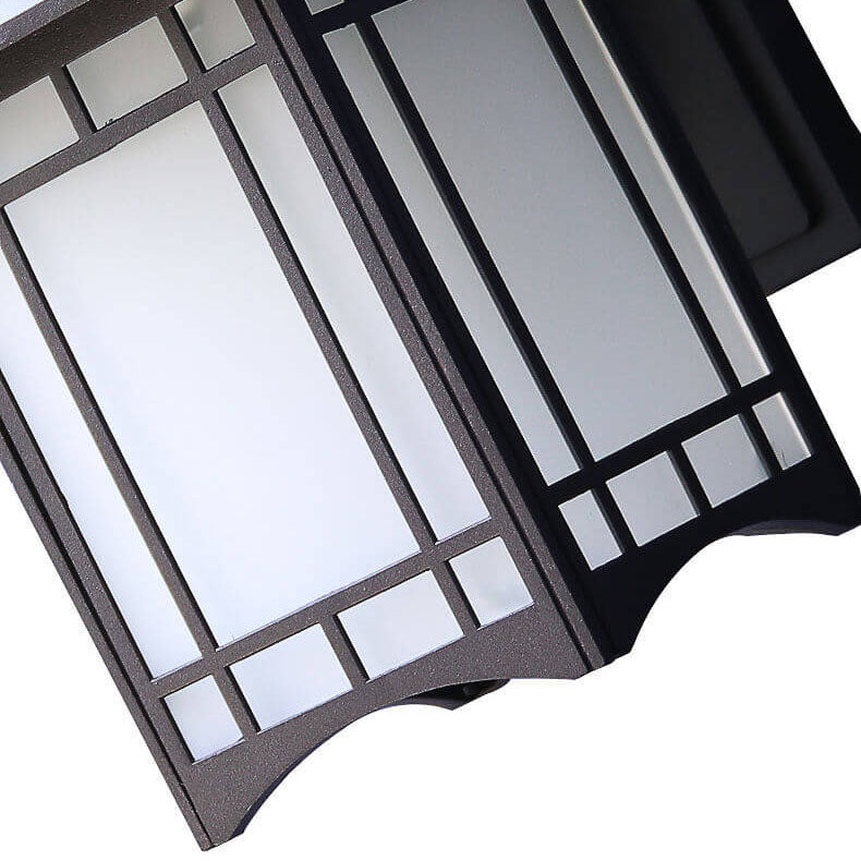Modern Waterproof Solar Aluminum Chinese Pavilion Shape 1-Light Wall Sconce Lamp | Kalsten