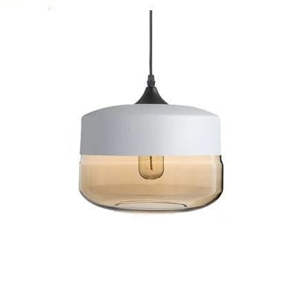 Kalsten | Hand-Blown Glass & Wood Pendant Light Adjustable