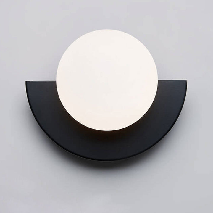 Glass Globe Wall Light with Color Base Kalsten
