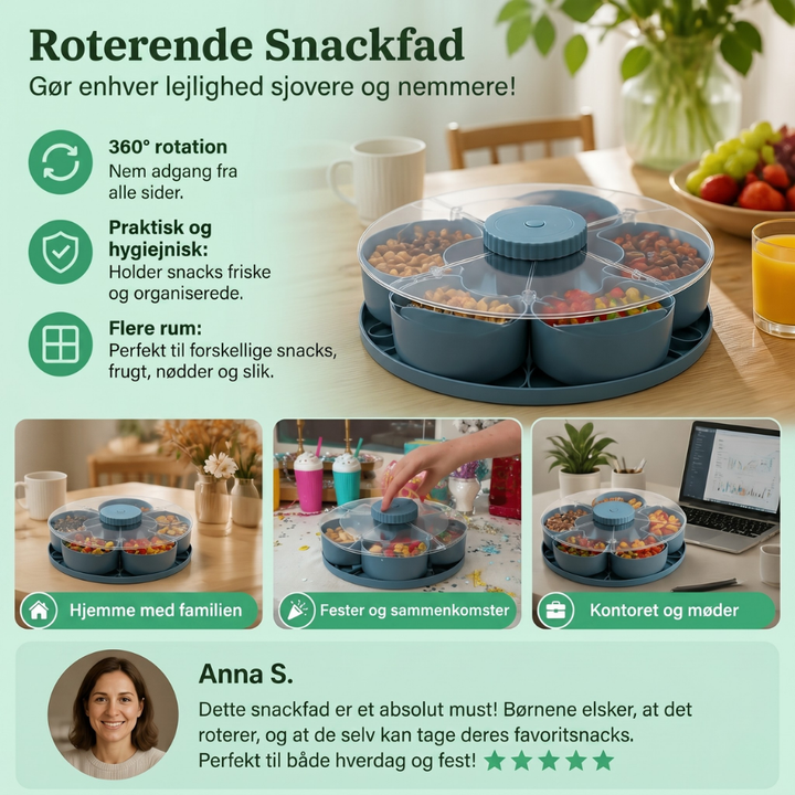 ServeSpin rotating tray with compartments | Kalsten