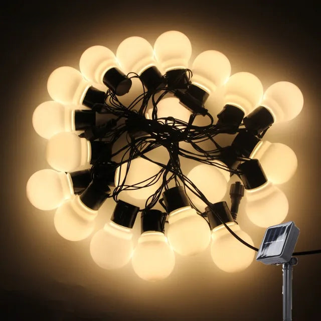 Kalsten | Waterproof Outdoor String Lights - Solar Garden Lighting for Balcony & Terrace