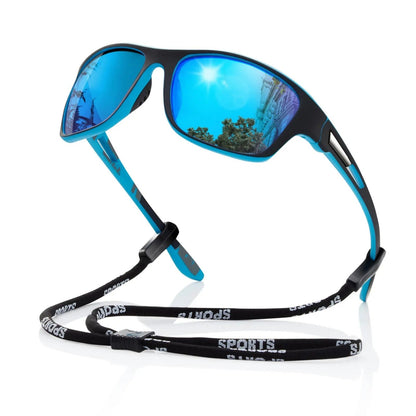 BowLift | Mens Polarised Sports Sunglasses UK – UV400 Wrap Around Sunglasses for Cycling, Running & Outdoor Activities | Lightweight & Glare Protection
