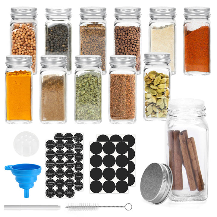 Flip Top Spice Bottle Spice Container 12 Pieces | Kalsten