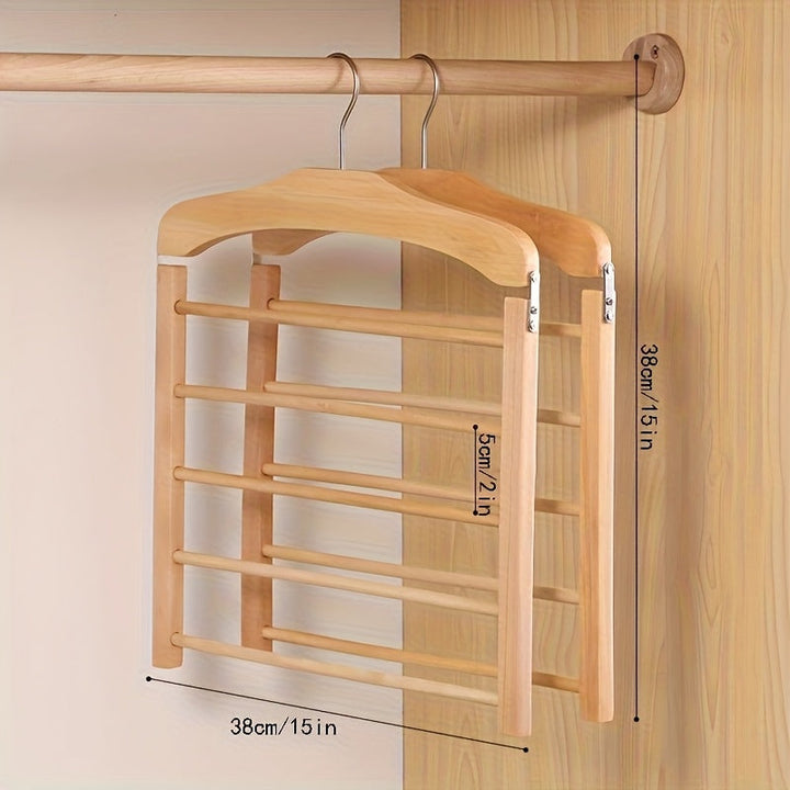 Wood Pants Hanger Multi-Layer 2 Piece Set | Kalsten
