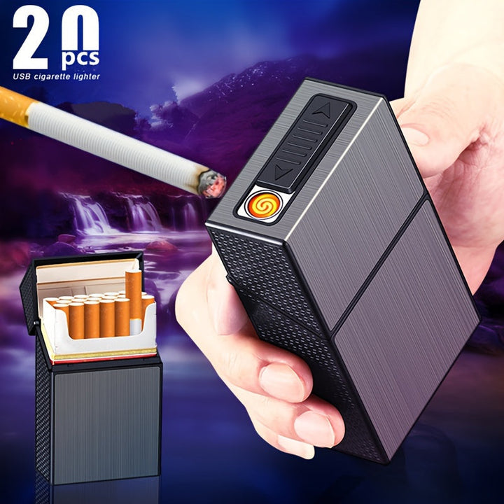 USB Rechargeable Lighter & Cigarette Case