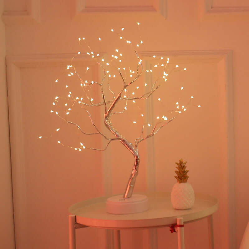 LED USB Fire Tree Light Copper Wire Table Lamps Night Light | Kalsten