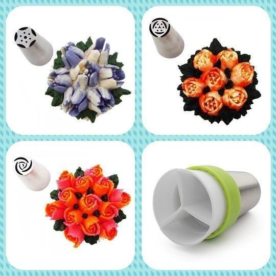 Kalsten | stainless steel spout set for cupcakes and cake decoration