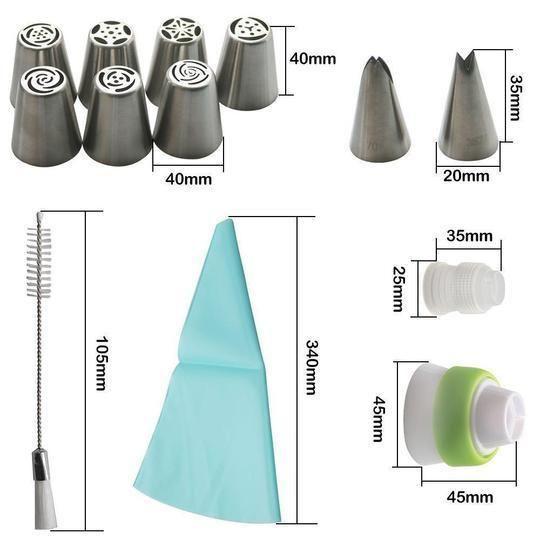 Kalsten | stainless steel spout set for cupcakes and cake decoration