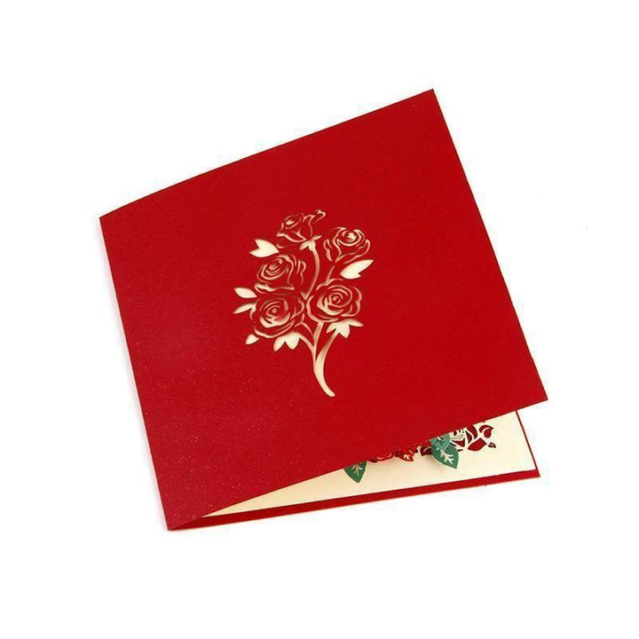 Kalsten | Romantic Rose Bouquet Pop-Up Card