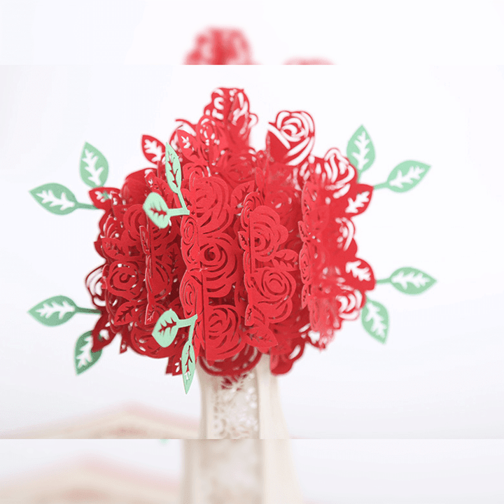 Kalsten | Romantic Rose Bouquet Pop-Up Card