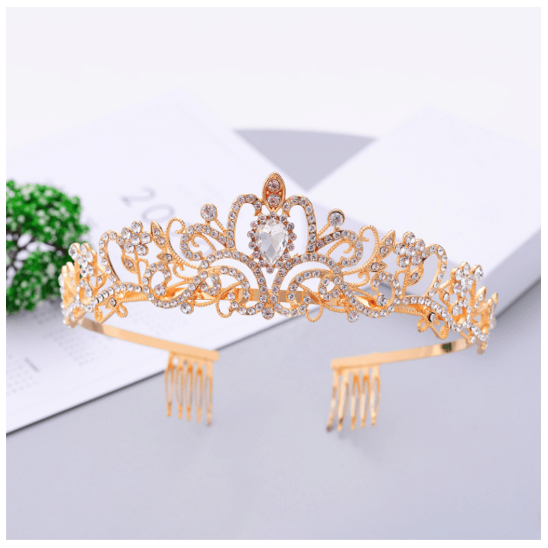 Kalsten | Crystal Tiara Crown with Rhinestones Comb